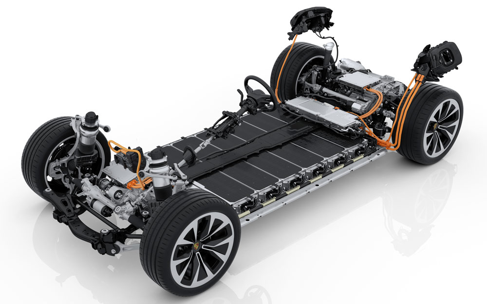 Powertrain della Porsche Cayenne Electric